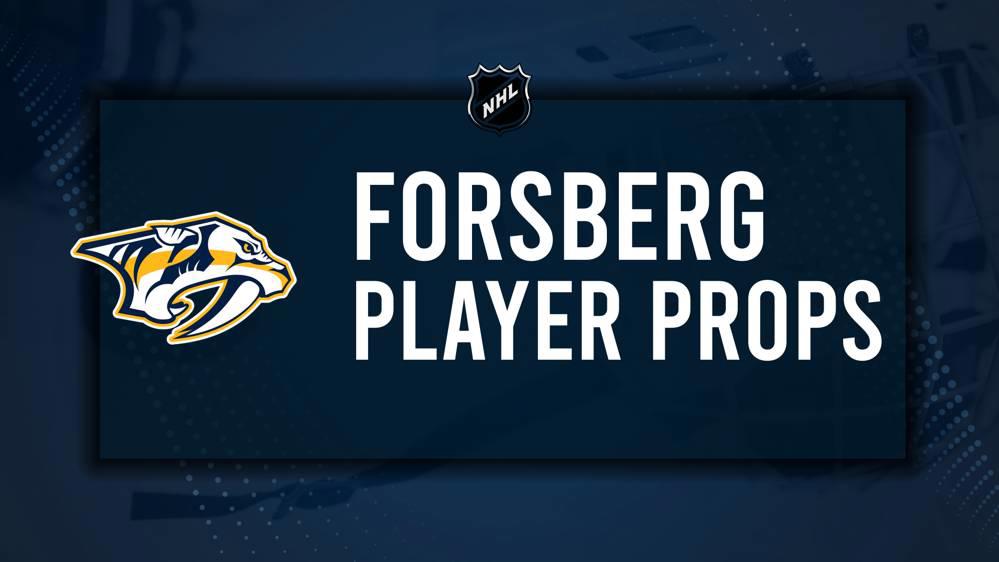 Filip Forsberg Player Prop Bets for the Predators vs. Avalanche Game - November 2