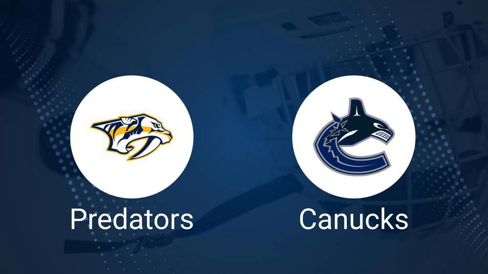How to Pick the Predators vs. Canucks Game with Odds, Spread, Betting Line and Stats – January 29